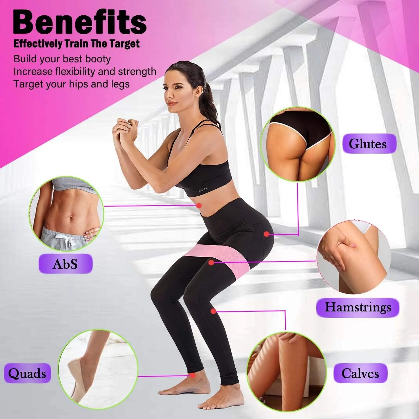 Elastic Fitness Resistance Bands (3PCs)