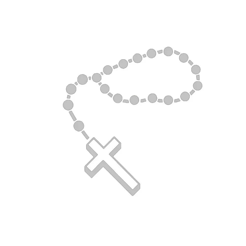 Cross Chain Vinyl Decal Car Sticker