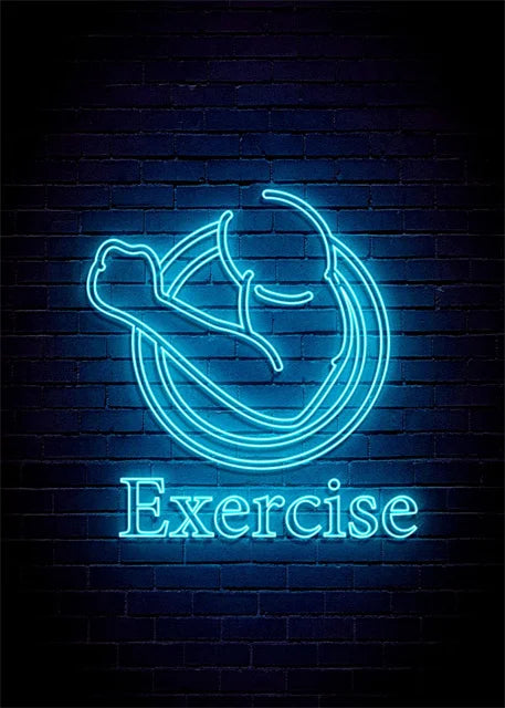 Neon Fitness Wall Posters