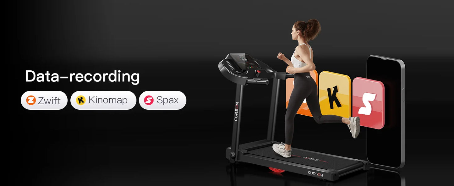 Foldable Home Treadmill with Pulse Sensors