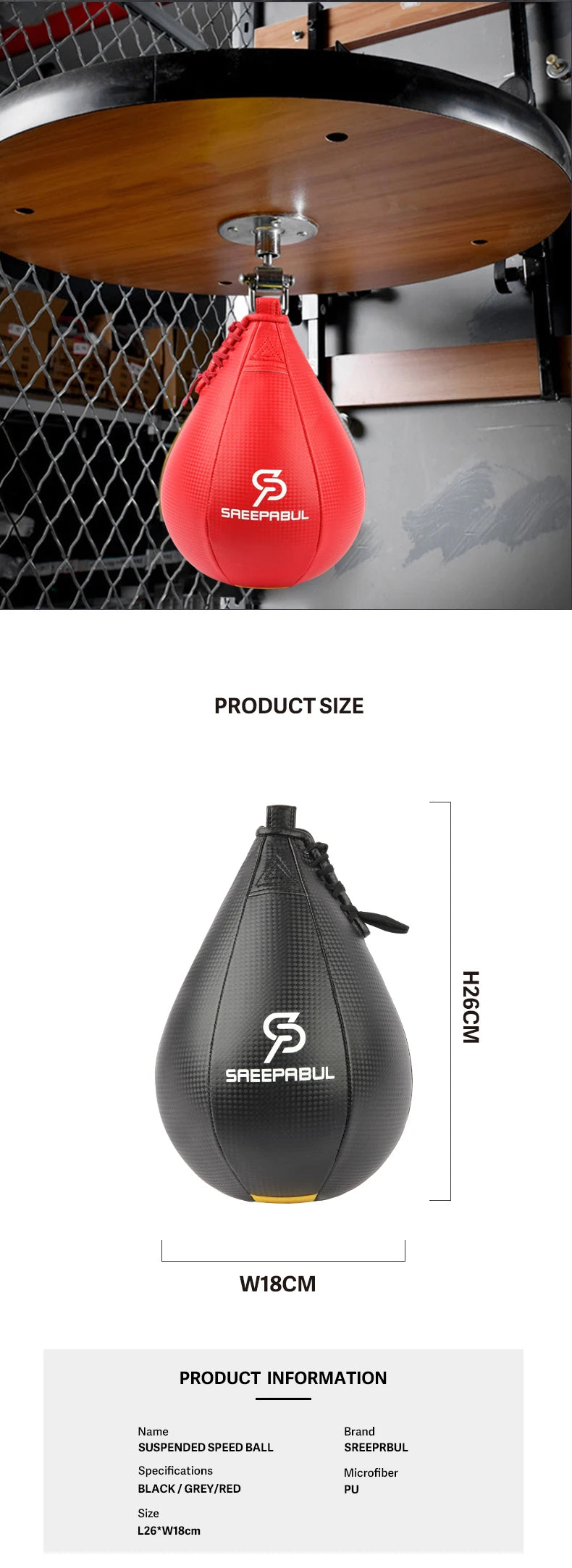 Reflex Training Speed Ball Bag w/Swivel