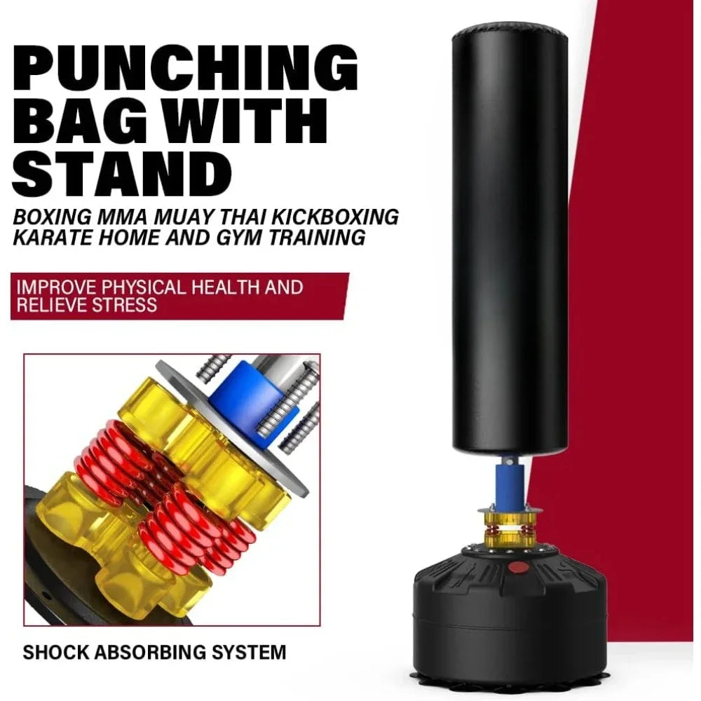 Heavy Boxing Bag 70" w/Weighted Stand