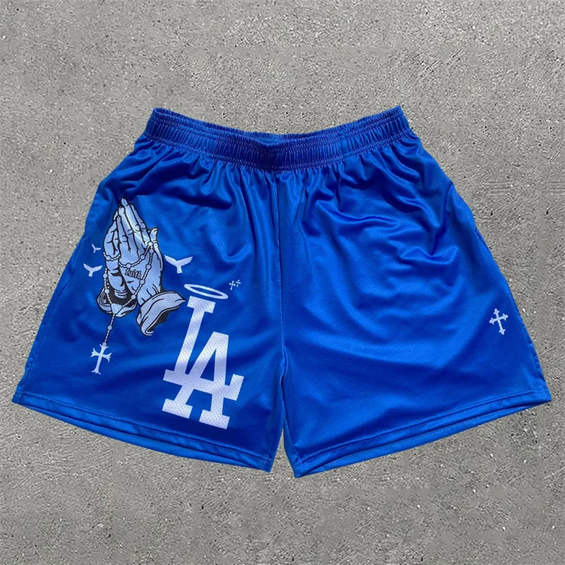 Assorted City of Crosses Logo Workout Shorts