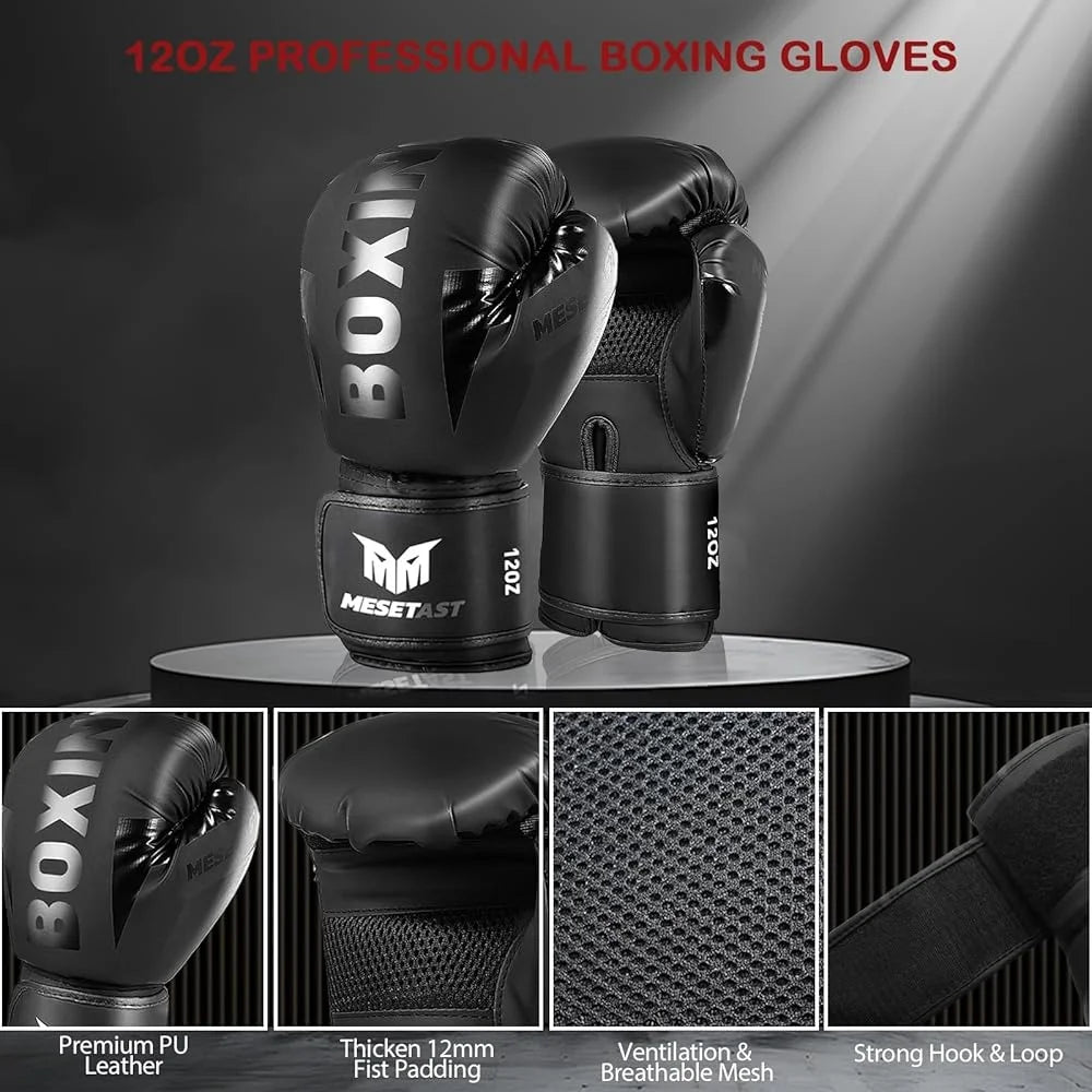 6-in-1 Heavy Boxing Bag Set w/12oz Gloves & More (#2)