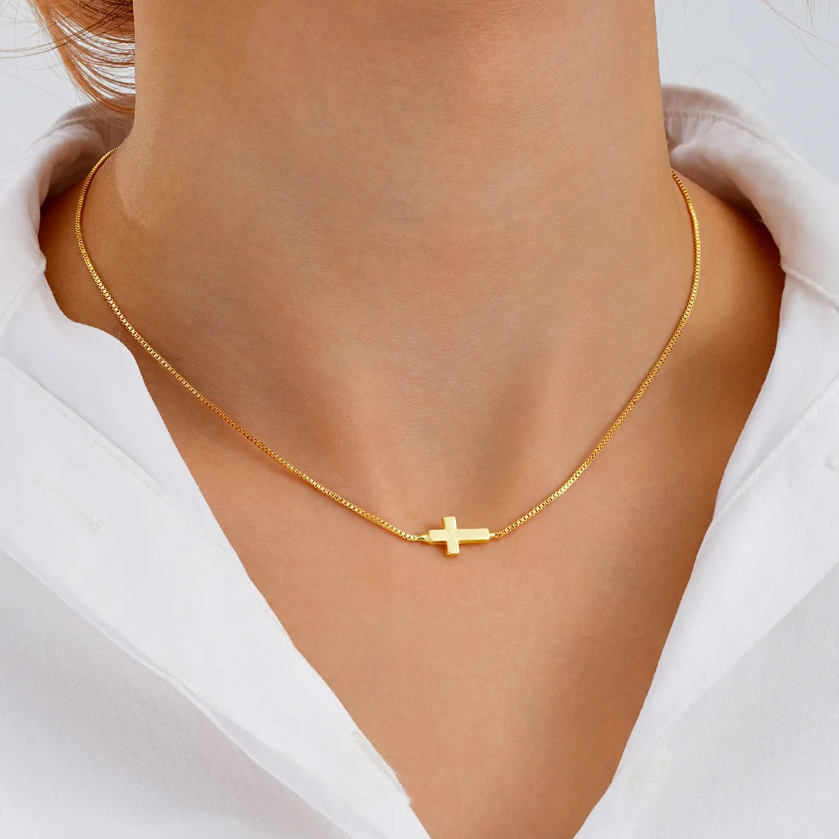 Mini Cross Pendant Necklace