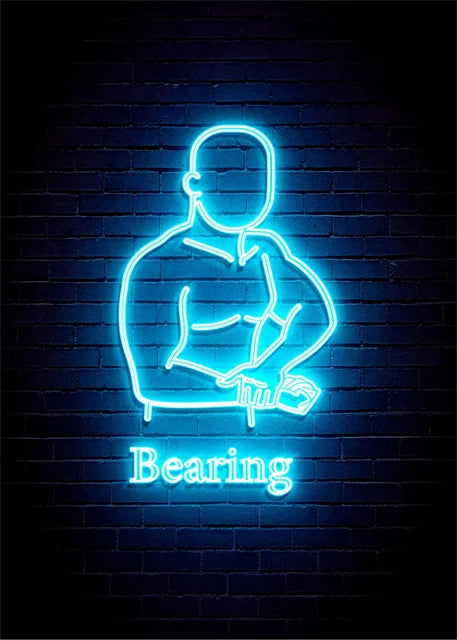 Neon Fitness Wall Posters