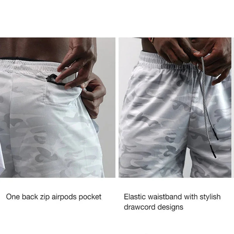 2-in-1 Men's Performance Shorts (Bible Printed - 'Philippians 4:13')