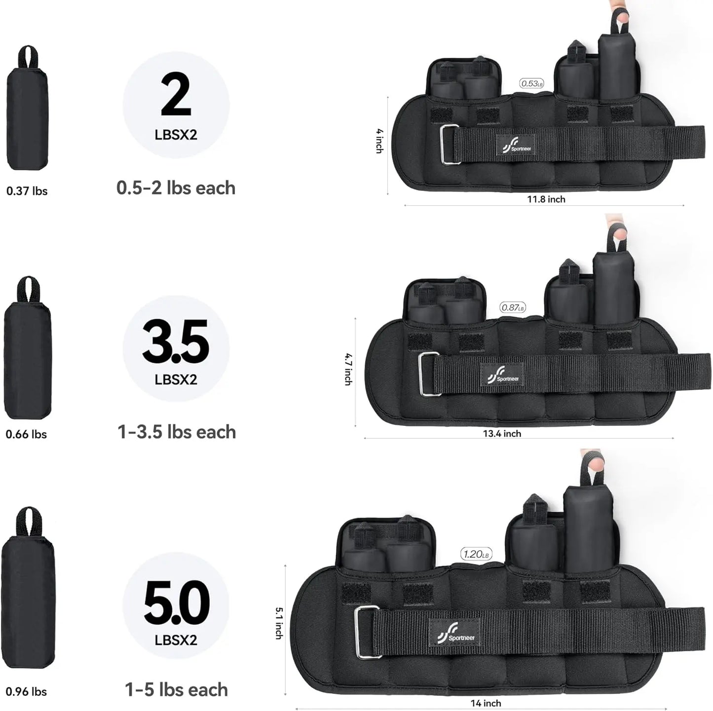 Adjustable Wrist/Ankle Weights