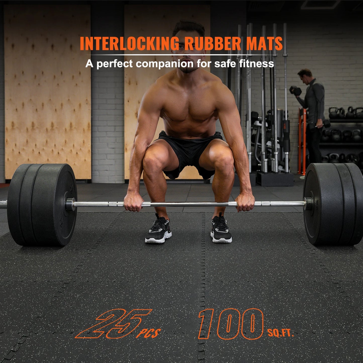 Rubber Top Interlocking Exercise Mats (Waterproof)