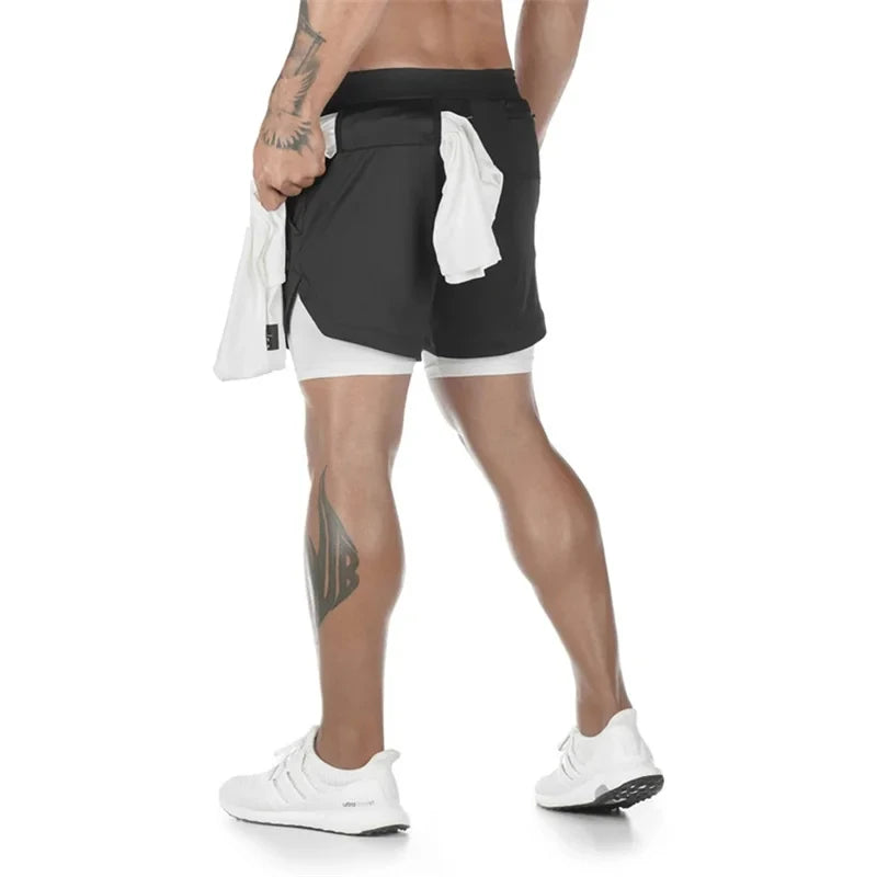 2-in-1 Men's Performance Shorts (Bible Printed)