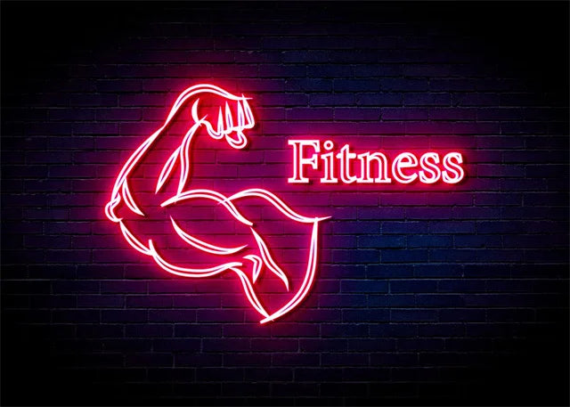 Neon Fitness Wall Posters