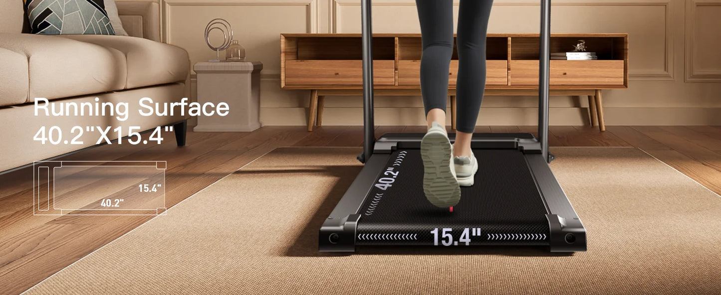 Foldable Home Treadmill with Pulse Sensors