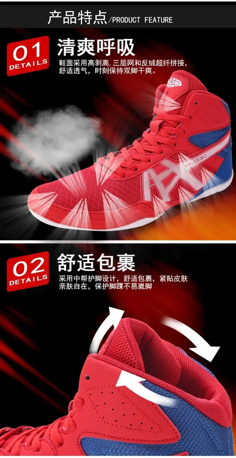 Breathable Professional Boxing/Wrestling Shoes #3