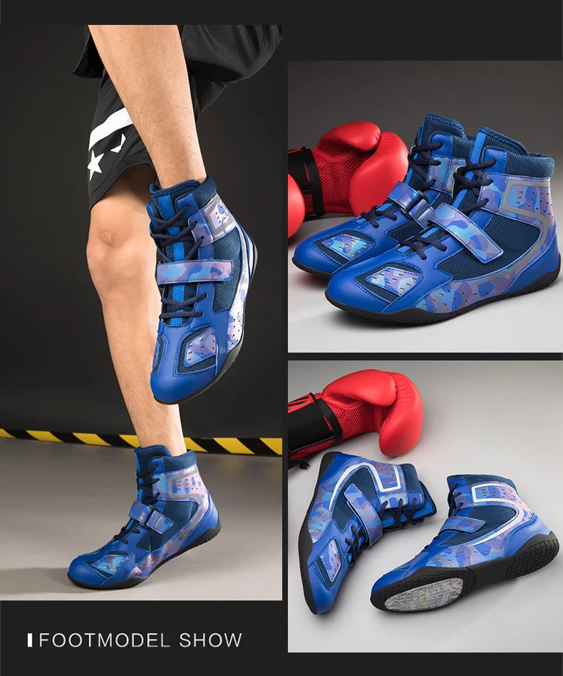 "Camo Print" Professional Boxing/Wrestling Shoes