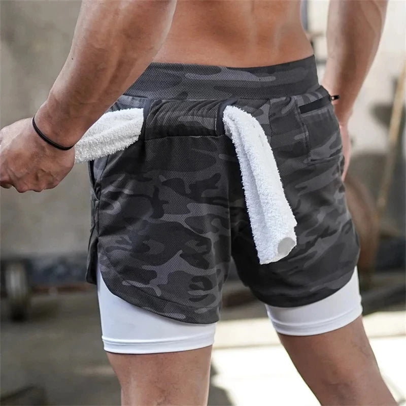 2-in-1 Men's Performance Shorts (Bible Printed)