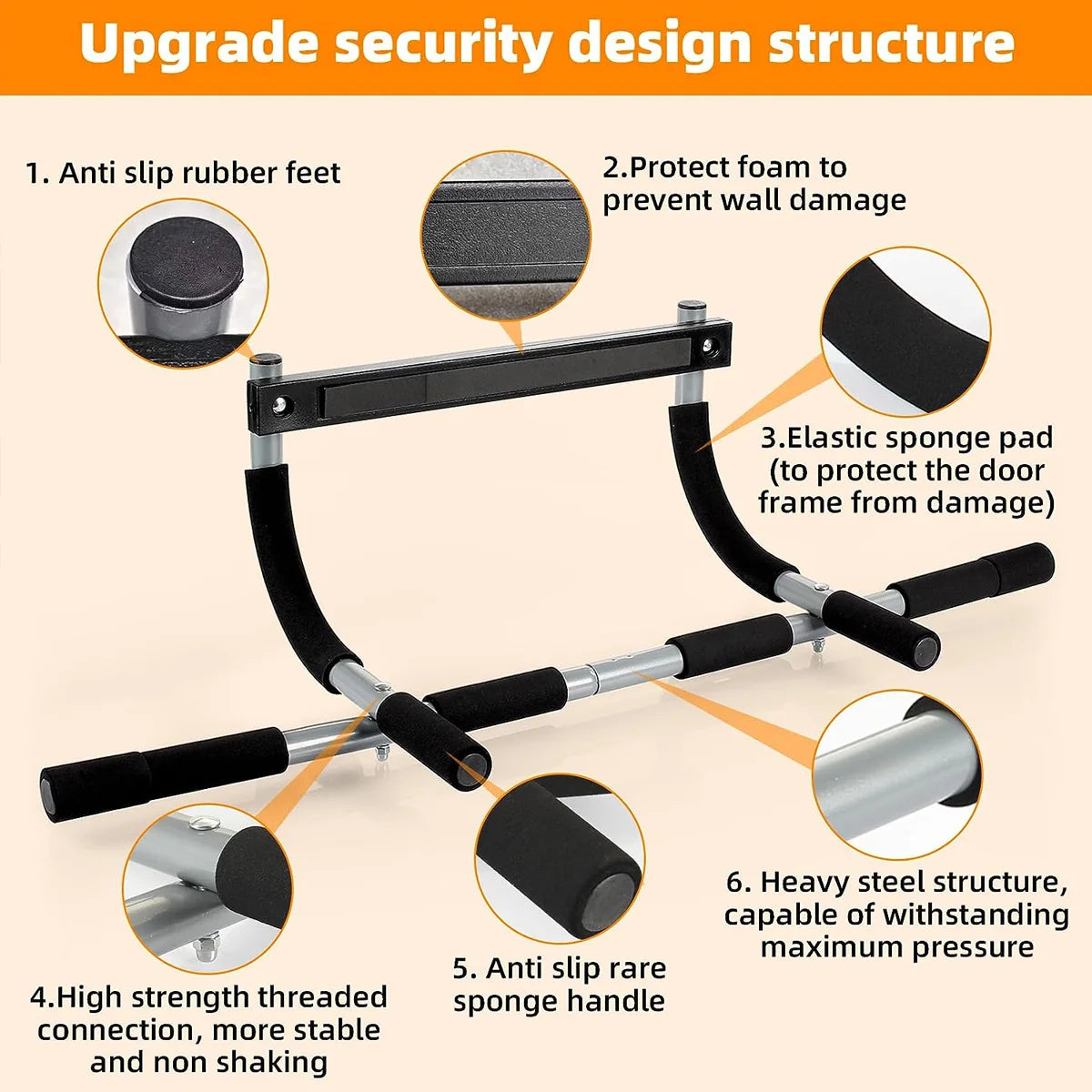 Portable Wall-Mounted Pull-Up Bar