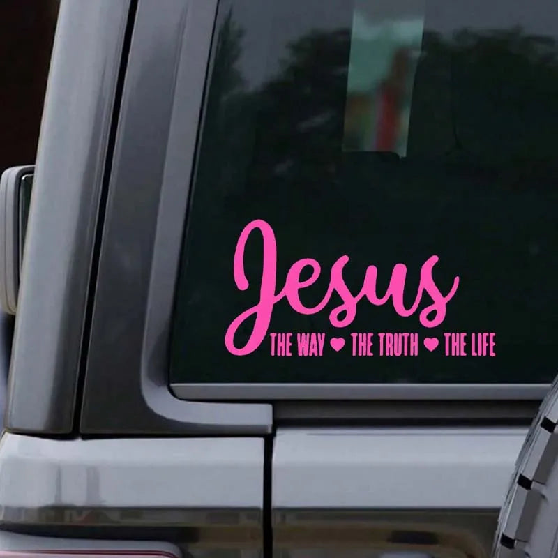 "Jesus The Way Truth Life" Vinyl Decal Car Sticker