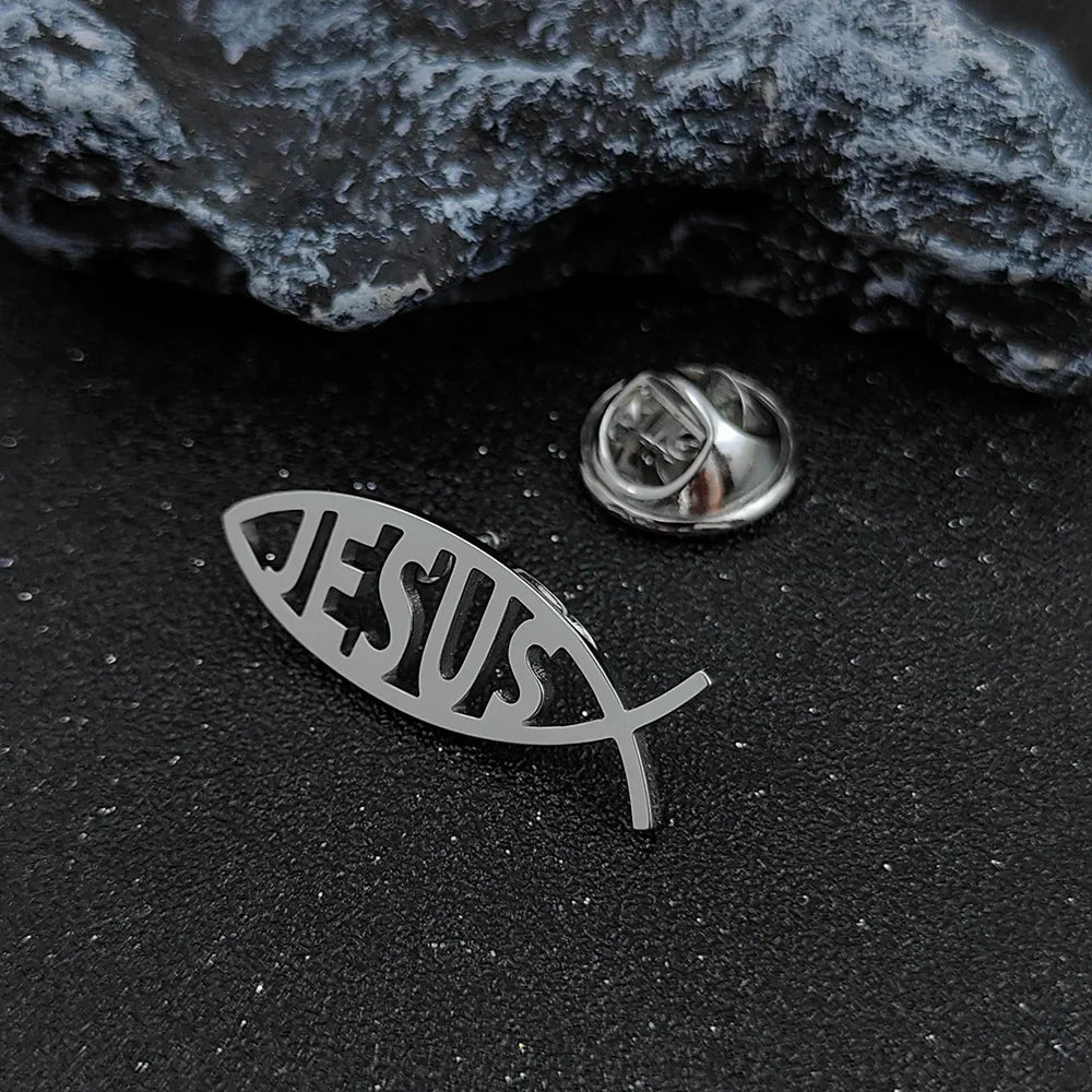 Stylish "Jesus Fish" Brooch