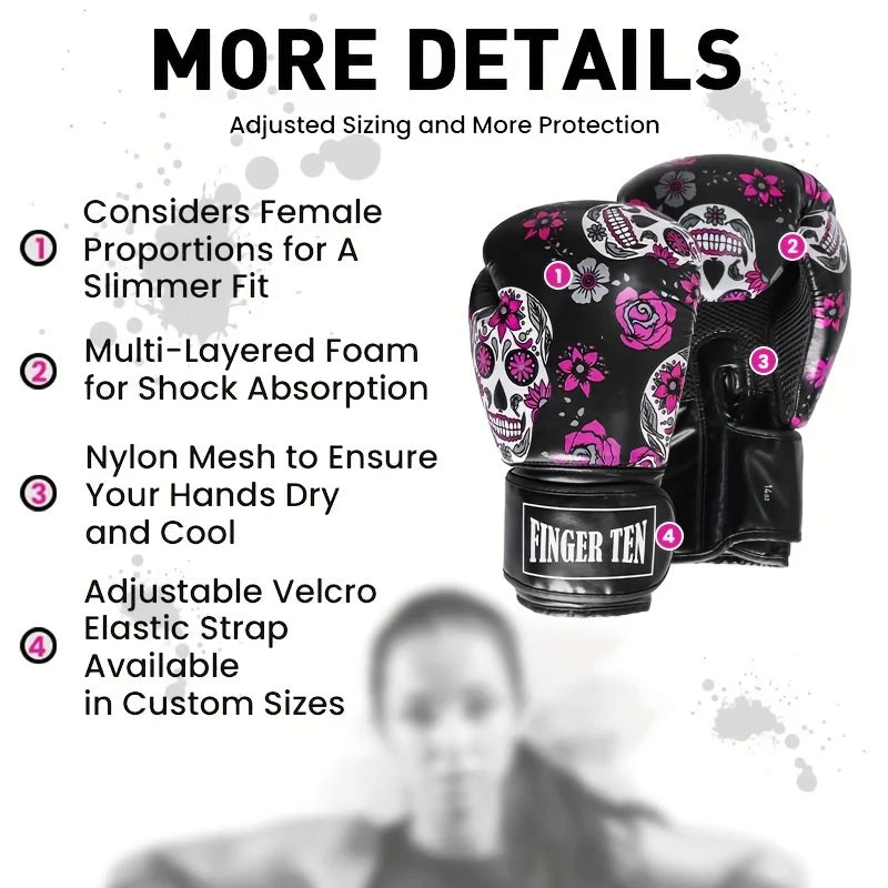 "Rosa de la Muerte" Professional Boxing Gloves