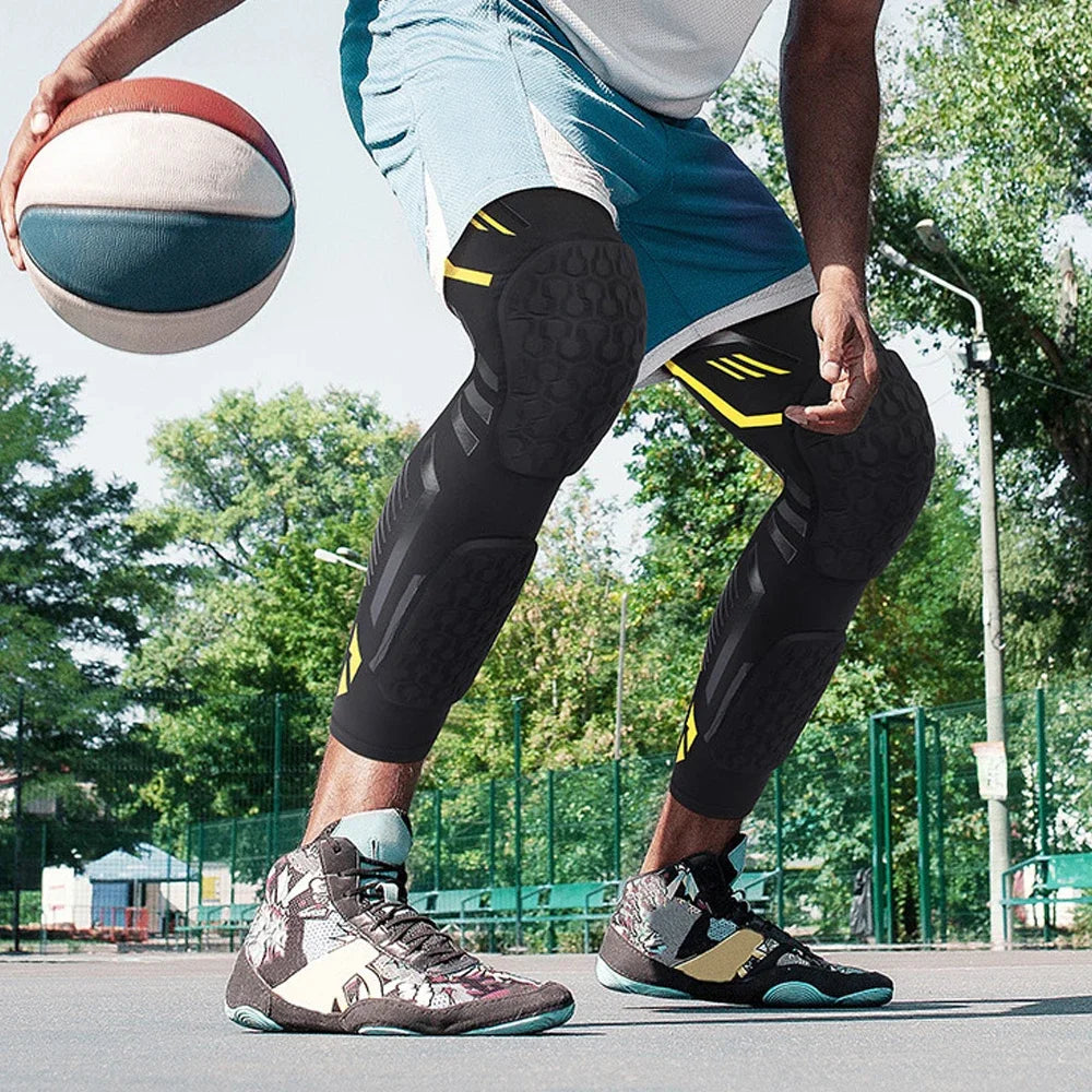 Long Leg Compression Sleeve + Anti-Collision Knee & Calf Pads