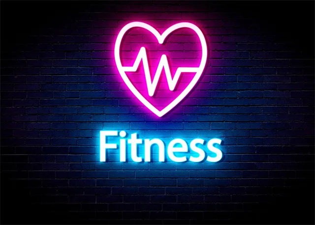 Neon Fitness Wall Posters