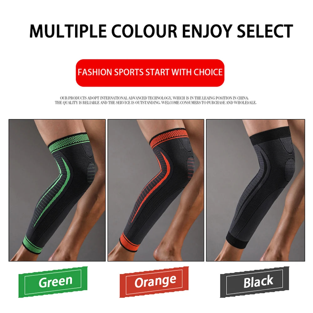 Long Leg Compression Sleeves + Knee Support