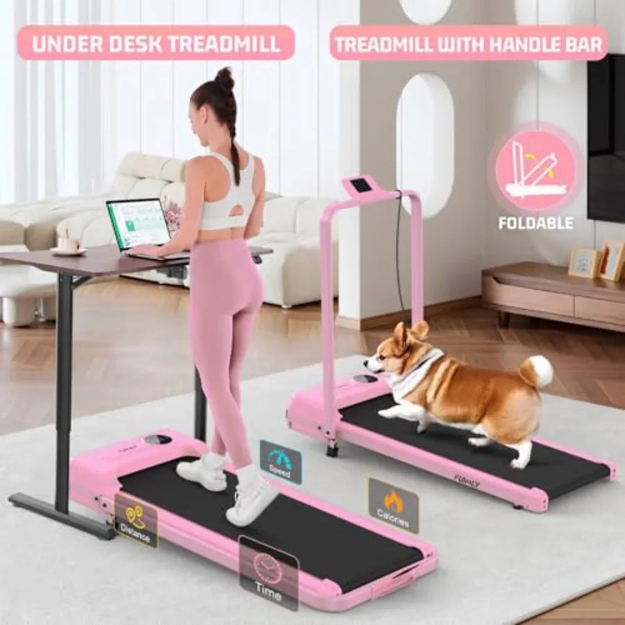 Pink Folding Treadmill (Shock Absorbant)