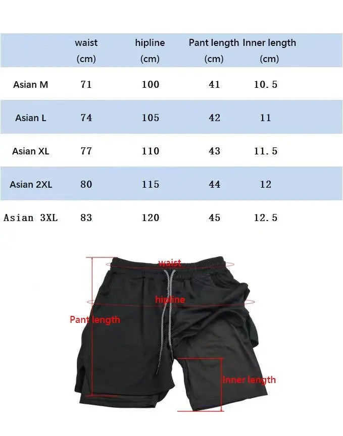 2-in-1 Men's Performance Shorts (Bible Printed - 'Psalm 23')
