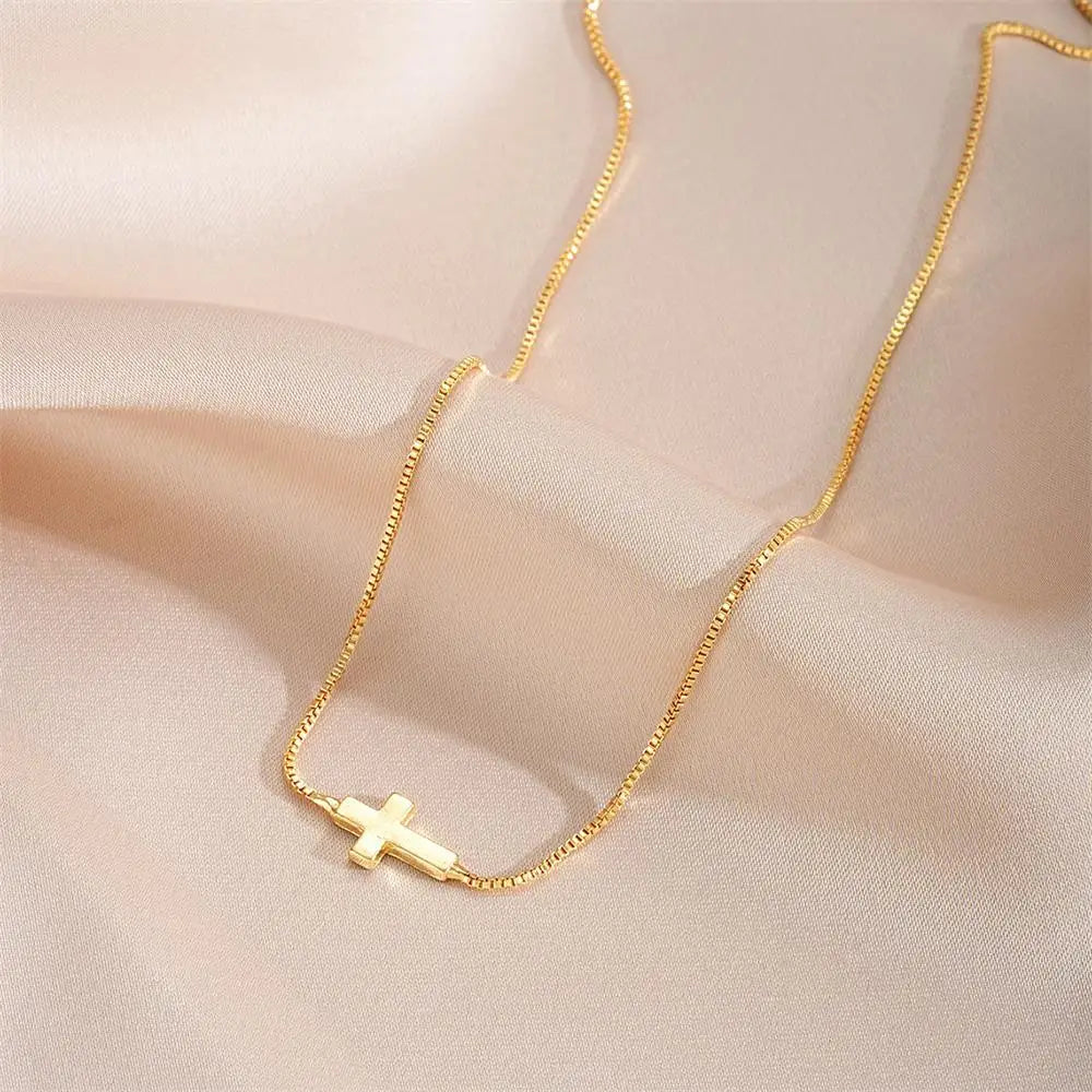 Mini Cross Pendant Necklace