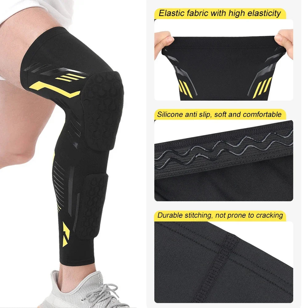 Long Leg Compression Sleeve + Anti-Collision Knee & Calf Pads