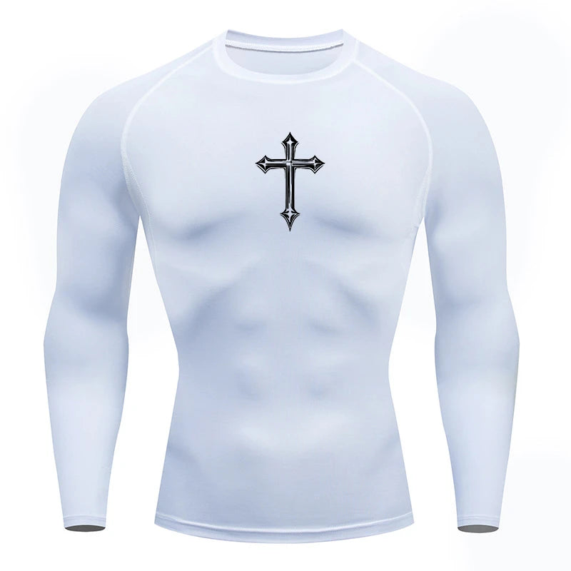 Cross-Print Compression Tee