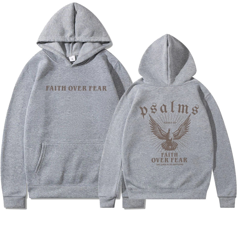 'Faith Over Fear' Pullover Hoodie w/Dove Print