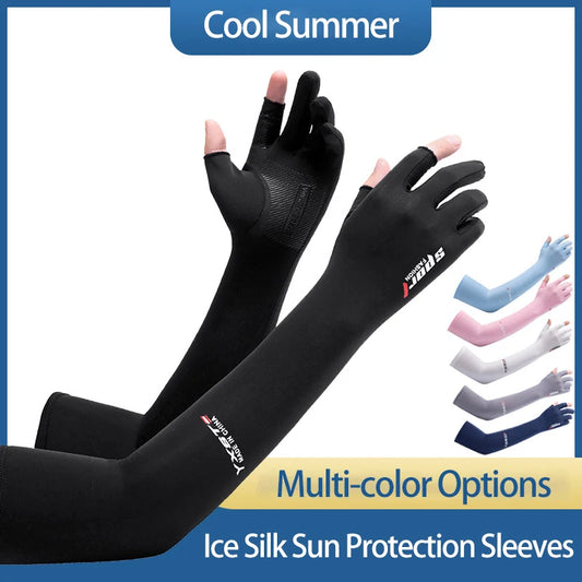 Ice Silk 2-Finger Compression Arm Sleeves