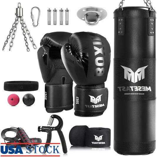 6-in-1 Heavy Boxing Bag Set w/12oz Gloves & More (#2)