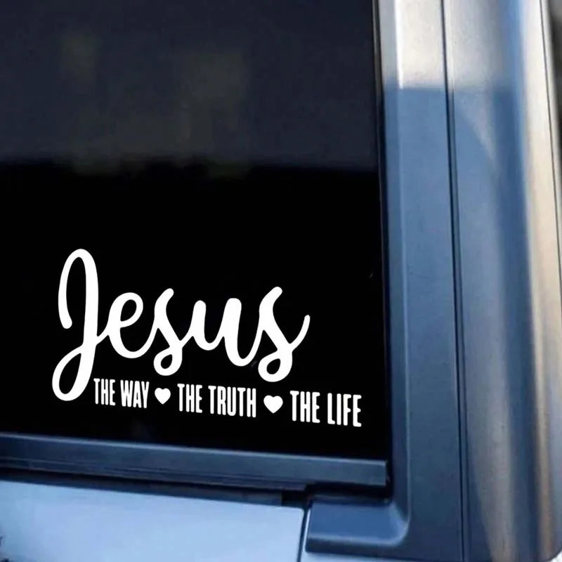 "Jesus The Way Truth Life" Vinyl Decal Car Sticker