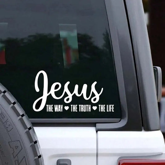 "Jesus The Way Truth Life" Vinyl Decal Car Sticker