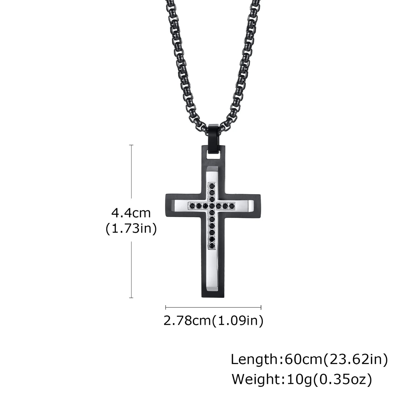 Double Layered Stainless Steel Pendant Necklace