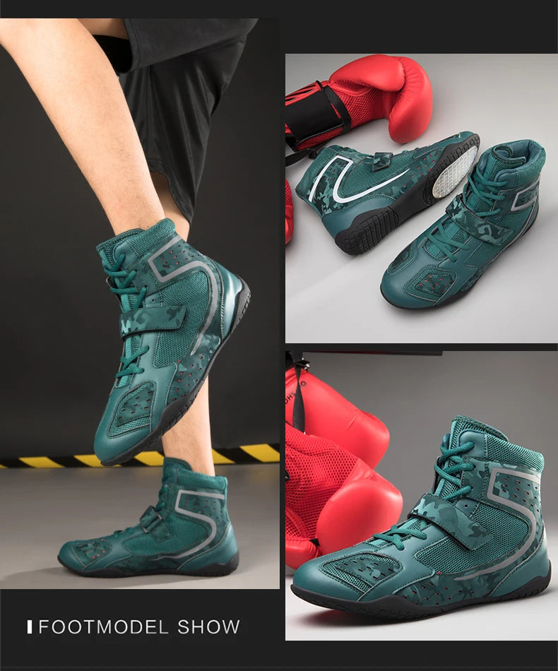 "Camo Print" Professional Boxing/Wrestling Shoes
