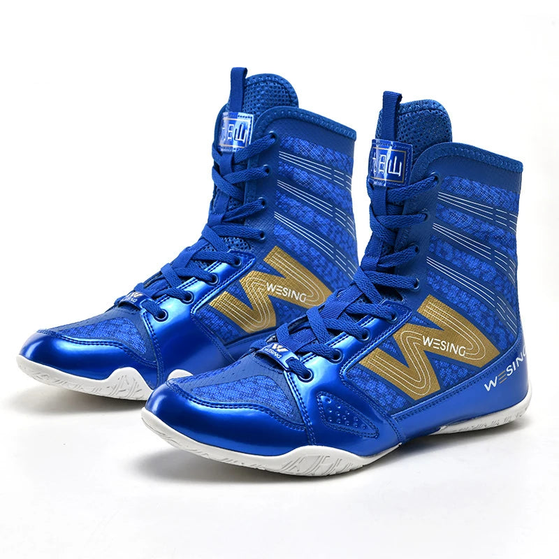 "Leopard Print" Professional Boxing/Wrestling Shoes