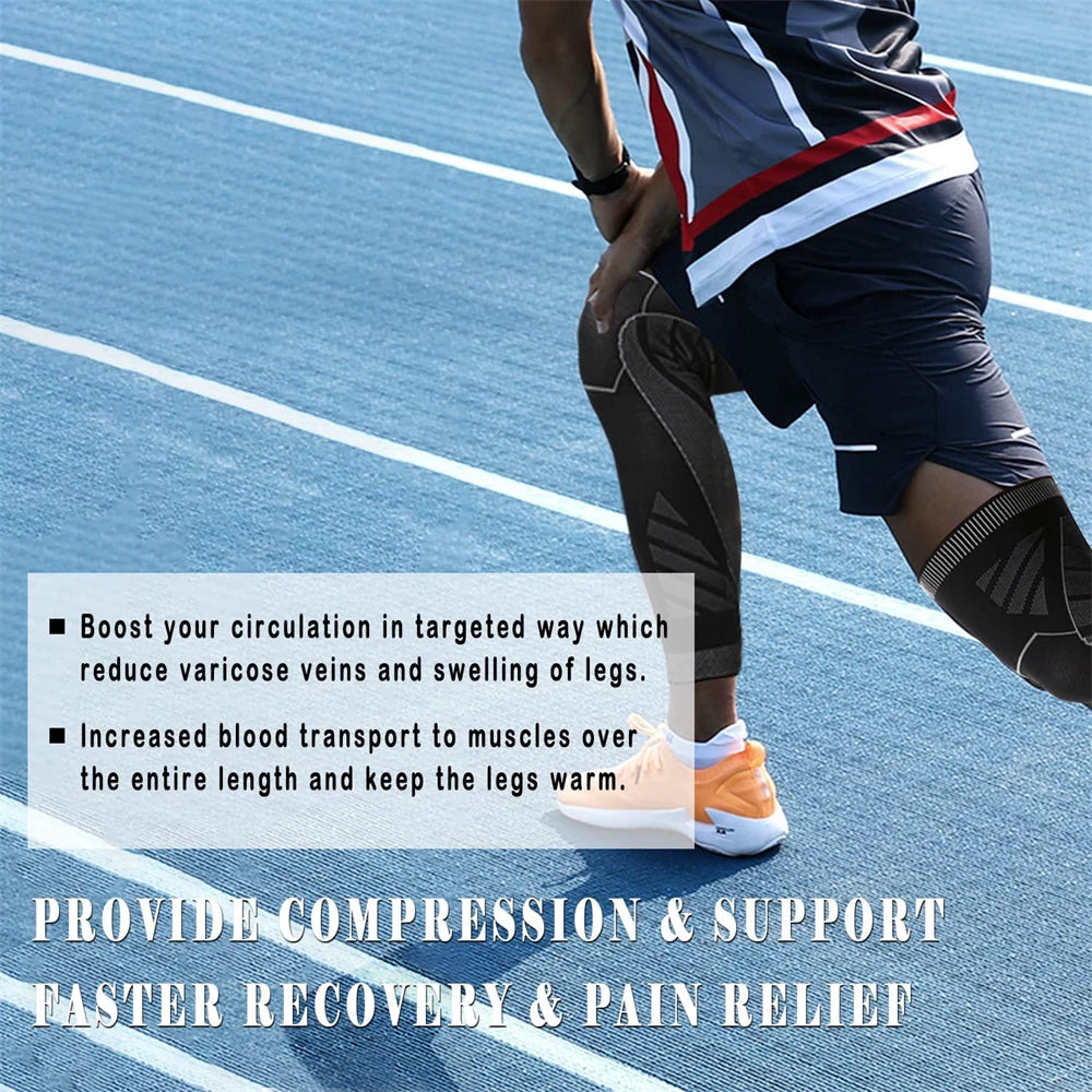 Long Leg Knee Brace Compression Sleeves