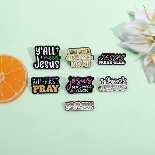 Cute CHRISTIAN Cartoon Enamel Pins