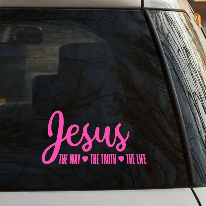 "Jesus The Way Truth Life" Vinyl Decal Car Sticker