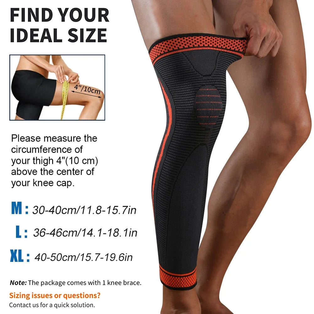 Long Leg Compression Sleeves + Knee Support