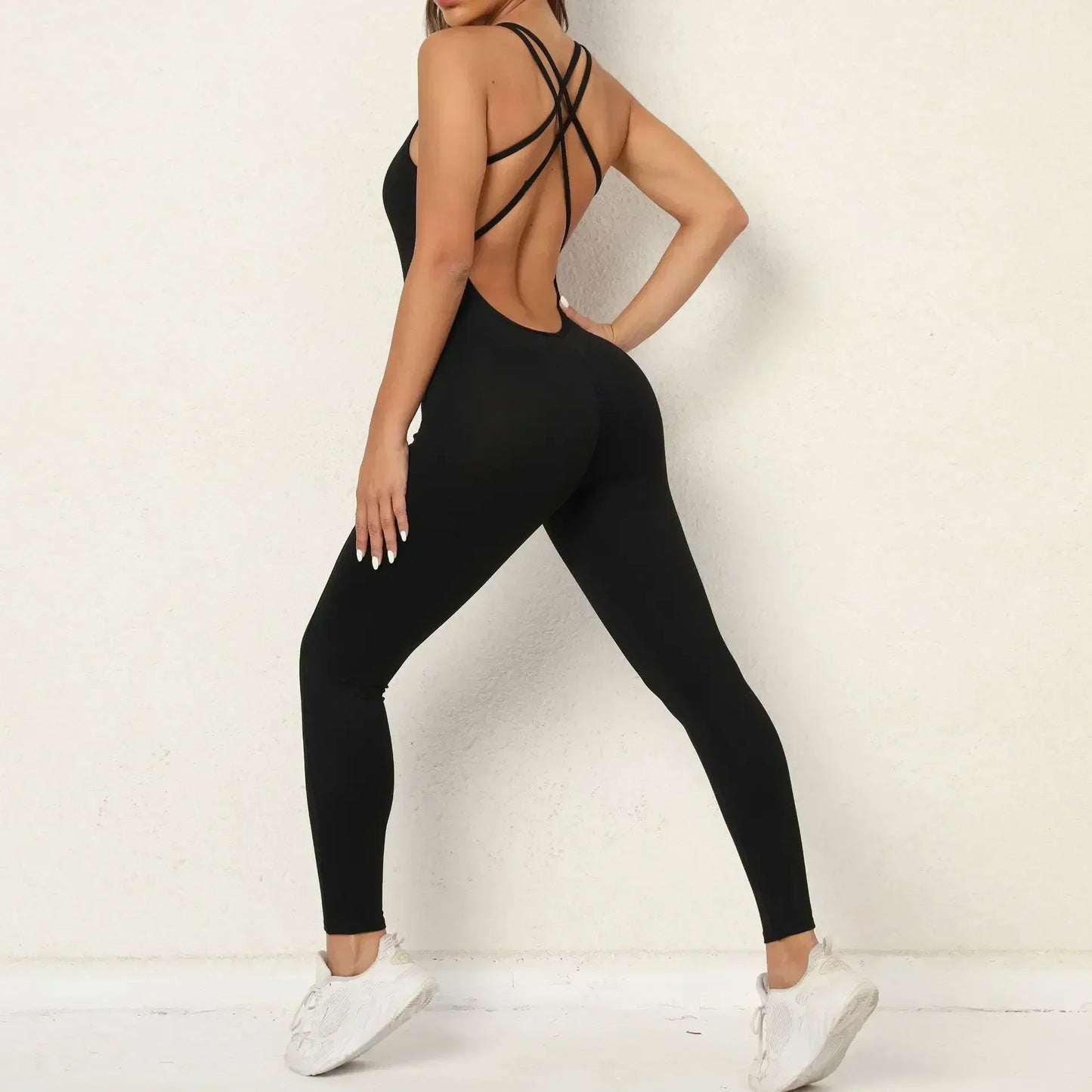 Seamless Hip-Lifting Fitness Jumpsuit