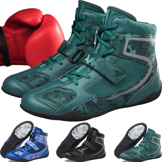 "Camo Print" Professional Boxing/Wrestling Shoes
