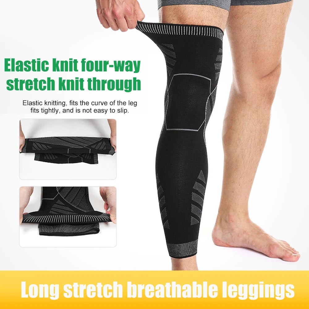 Long Leg Knee Brace Compression Sleeves