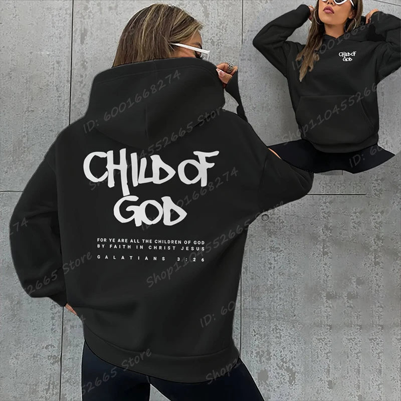 'Child Of God' Print Pullover Hoodie (Christian Apparel)