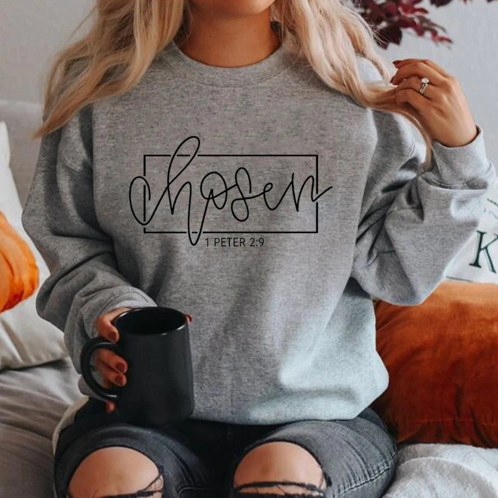 'Chosen' 1 Peter 2:9 Sweatshirt (Christian Apparel)