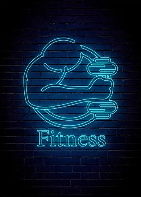 Neon Fitness Wall Posters