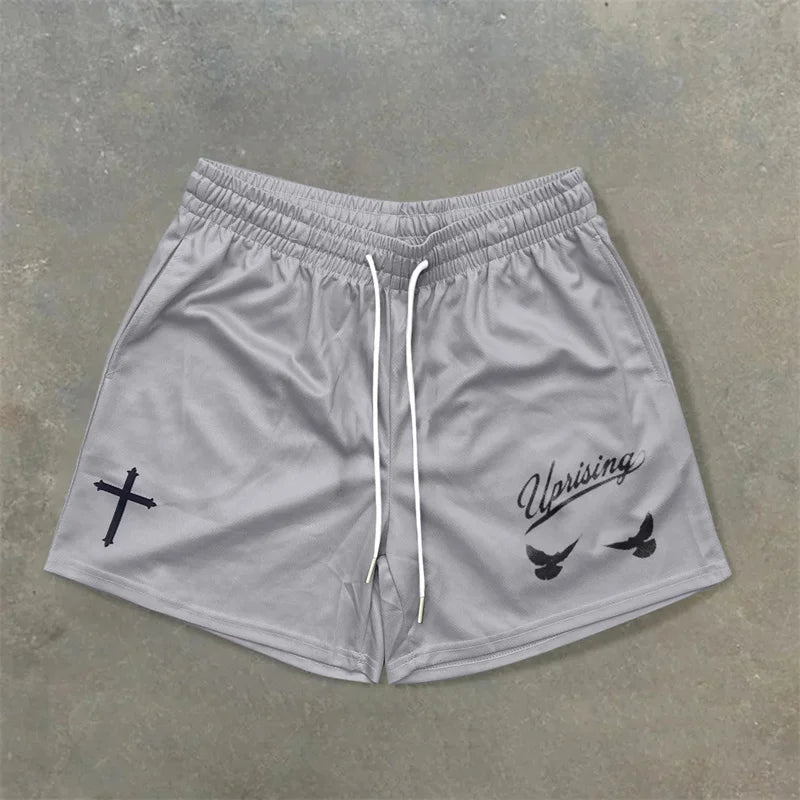 Assorted City of Crosses Logo Workout Shorts